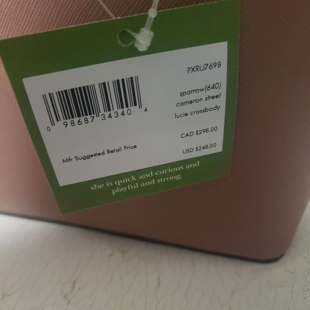 NWT Kate Spade Cameron Street Lucie Crossbody bag 9.1wx7.6hx3.3d Color-Tan PPP - Picture 7 of 10